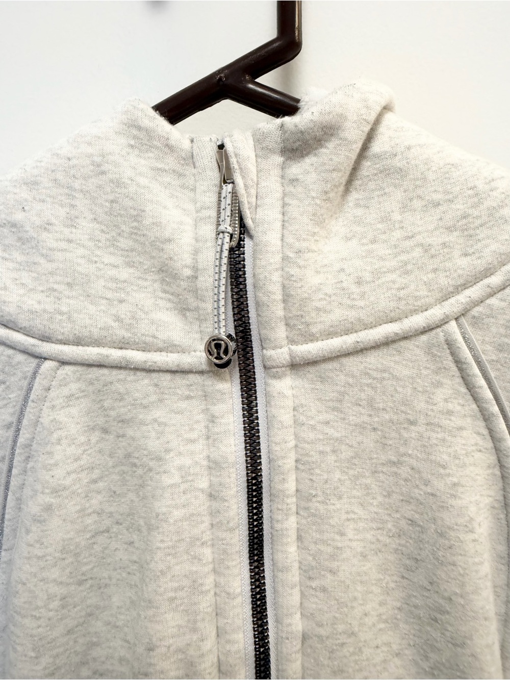 Lululemon scuba oversized half zip fleece lined hoodie plush gray grey - Picture 4 of 6